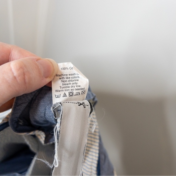 J Crew Club Mens Blue White Stripe Seersucker Shorts Size 34 Nautical Preppy - Picture 13 of 14